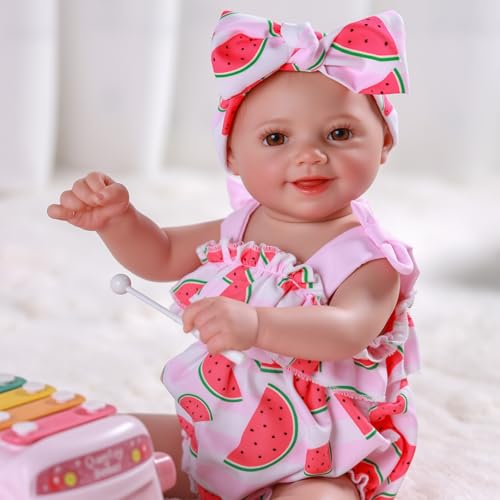 Muñeca Reborn BABESIDE Sunny 43 cm suave y realista miniatura 7