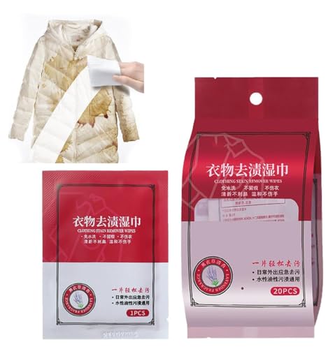 Toallitas húmedas para eliminar manchas de ropa, limpieza instantánea, toallitas envueltas individuales para ropa, toallitas de eliminación de manchas de chaqueta de plumón, removedor de manchas de
