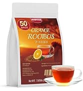 AUSPITEE Orange Rooibos Tea,50 Tea Bags/7.05oz | Caffeine Free & No Additives | 100% Pure Orange ...