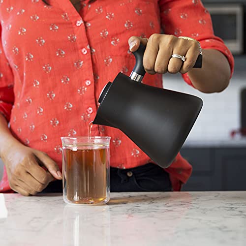 Fellow Raven Stovetop Tea Kettle - Teapot With Integrated Stainless Steel Loose Leaf Tea Infuser And Thermometer, No Whistle Kettles, Matte Black, 1 Liter #TOP5