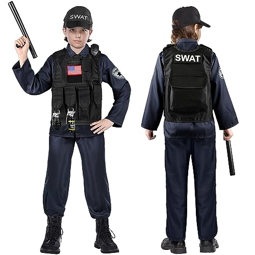 Disfraz Completo SWAT Policía para Niños miniatura 5