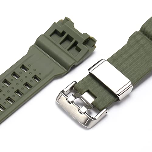 Image of Resin Replacement Watch Band Compatible with Casio GWG1000 GWG-1000GB Men's Sport Waterproof Watch Strap