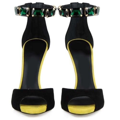 Diamonds Platform High Heels for Women Strappy Stiletto Heeled Sandals Wedding Party Bridal Sexy Dress Shoes3