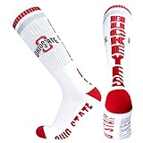 NCAA Ohio State Buckeyes Men's Tube Socks, White/Red/Black