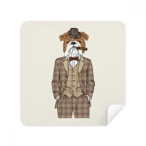 Tissu de nettoyage écran téléphone microfibre daim motif chien aquarelle 2pcs