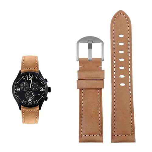 Bracelet de montre en cuir vintage adaptable 20mm 22mm pour remplacer un bracelet usé