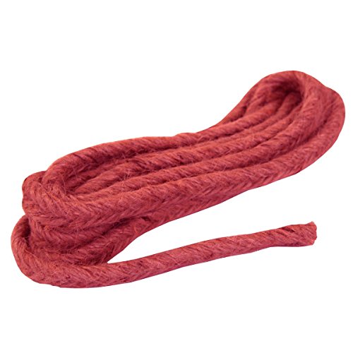Preisvergleich Produktbild Xclou Juteband Natur - Baumwollgarn geflochten - Gartenschnur in Rot - Bindfaden zum Festbinden - Deko-Kordel - Gartenband für Indoor und Outdoor-Bereich