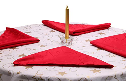 Christmas Concepts 45 x 45 cm Paquete de 4 servilletas Damasco Rojos (DA7)