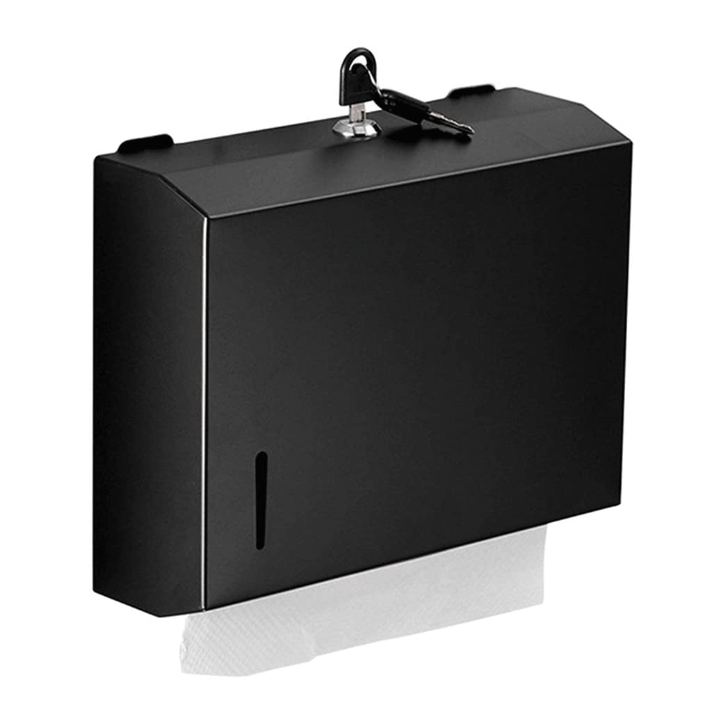 BKEKM Toallas Despachador Dispensador de Toallas de Papel montado en la Pared de Acero Inoxidable con Cerradura, dispensador de Toallas de Mano para el hogar, Hotel, toalleros de Papel práctico