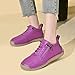 RSZGSWS Chukka Ankle Boots for Women Men Casual Wide Toe Box Lace-up Handmade Leather Loafers Boot Fashion Non Slip Running Hiking Shoes Purple