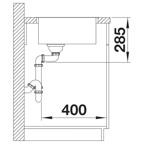 Évier SOLIS 700-IF Blanco en acier inoxydable brossé