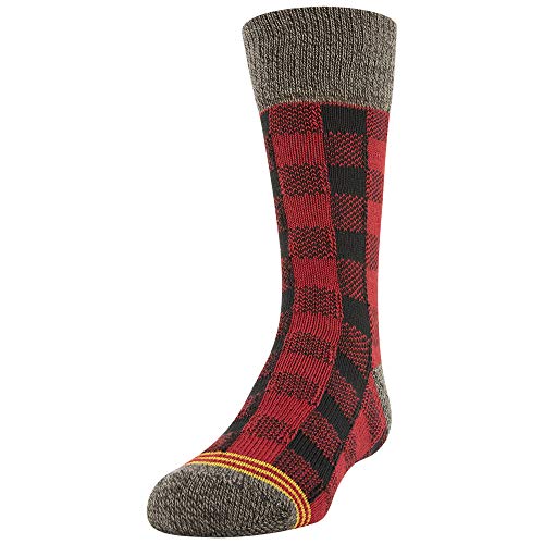 GOLDTOE Boys' Camp Buffalo Check Crew Socks2