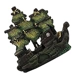 Harmonie visuelle : la simple statue de bateau en résine et la décoration de navire se marient harmonieusement avec le décor en bois de l'aquarium, rehaussant l'esthétique et garantissant que les éléments décoratifs de votre aquarium complètent toujours votre paysage aquatique, votre décoration de navire et vos décoratives
