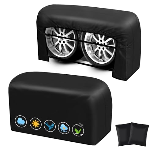 Trailer Tire Covers 2 Pack, Heavy Duty 840D Dual Tire Covers Fits 27'-30'...