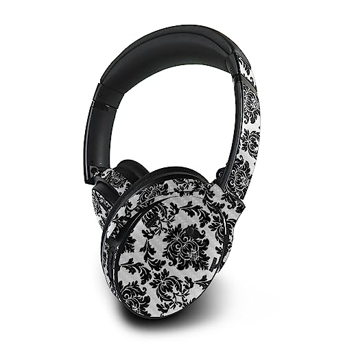 Image of MightySkins Carbon Fiber Skin Compatible with Bose QuietComfort 45 Headphones Vintage Damask | Protective, Durable Textured Carbon Fiber Finish | Easy to Apply | Made in The USA