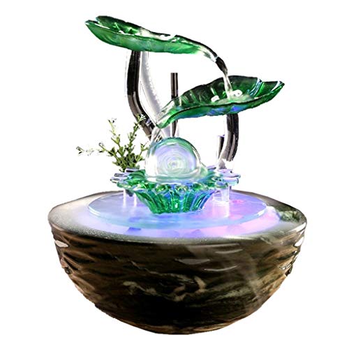 Ceramic Modern Minimalist Water Fountain Desktop Desktop Humidification Office Living Room Feng Shui Ball Gift Ritual (Color : A)