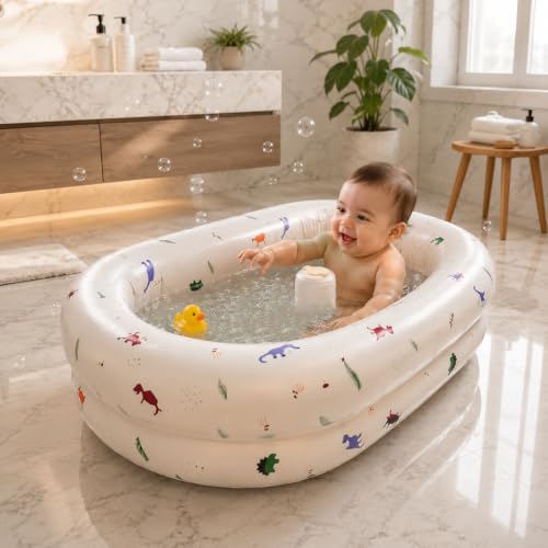 Image of Tarkan Inflatable Baby Bath Tub with Built-in Air Pump for 6-24 Months
