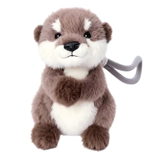 OROZCOR Plush Keychain,Otter Plush Bag Charm for Women, Stuffed Animal keychain for Handbags Purse Backpack, Birthday Gift(Otter-1)