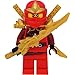Produktbild LEGO Ninjago Minifigur: Kai ZX (Ninja des Feuers) mit Schulterrüstung und Schwertern