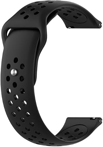For Galaxy SM R800 46mm Silicone Breathable Watch Band(Black)