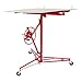 Winado 16 FT Drywall Lift Panel Rolling Hoist Jack Lifter Sheetrock, Drywall Lifting Construction Tools Caster Wheel with Adjustable Telescopic Arm, Red