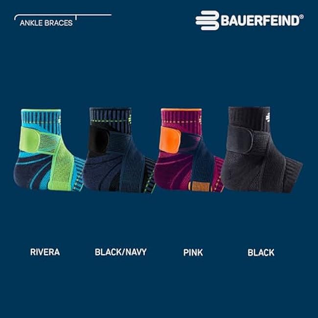 Bauerfeind Sports Ankle Support - Ankle Brace for Stabilization & Protection - Figure-8 Taping Strap - Targeted Compression - Lightweight & Durable