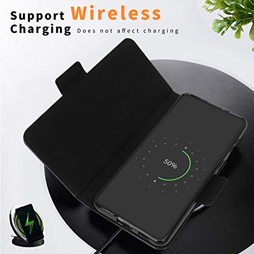 Capa tipo carteira FYY para Samsung Galaxy S21 Plus 5G 6,7 polegadas, Capa tipo carteira de couro de