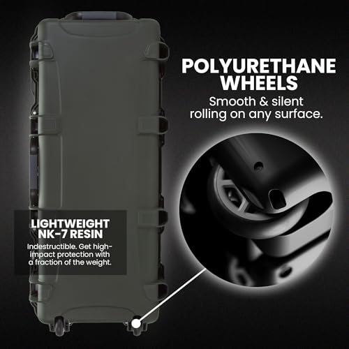 Image of NANUK Hard Case with Foam & Wheels - 30 inch to 55 inch Long, Customizable Foam Insert, IP67 Waterproof & Crushproof, Rugged Construction for Ultimate Protection, Made in Canada
