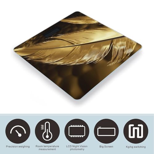 Báscula digital Golden Feathers de vidrio templado miniatura 3