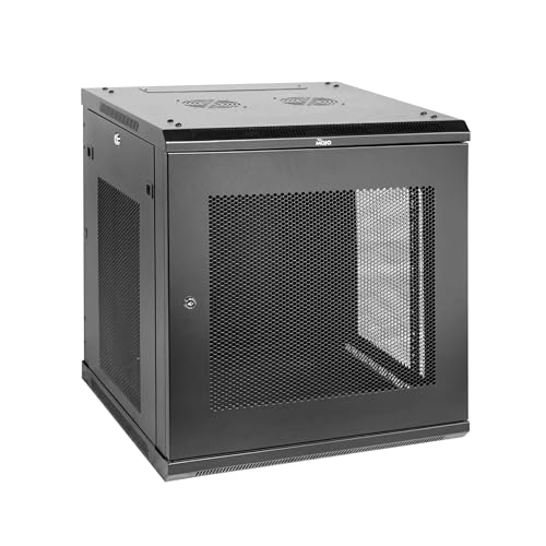 Tecmojo Elite Collection 12U �E�H�[���}�E���g�T�[�o�[�L���r�l�b�g IT�l�b�g���[�N���b�N�G���N���[�W���[ ���b�N�\�ȃ��b�V���h�A�ƃT�C�h�p�l�� ���s��19�C���` �u���b�N �R���s���[�^�[/PDU ���f�B�A/�X�C�b�`�����[�\