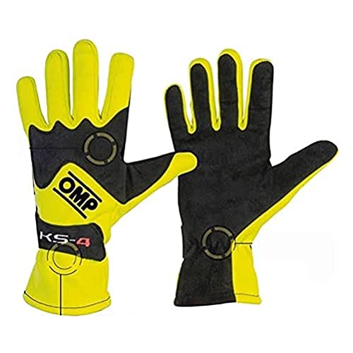OMP KK02744E059XL Gants de karting noir jaune