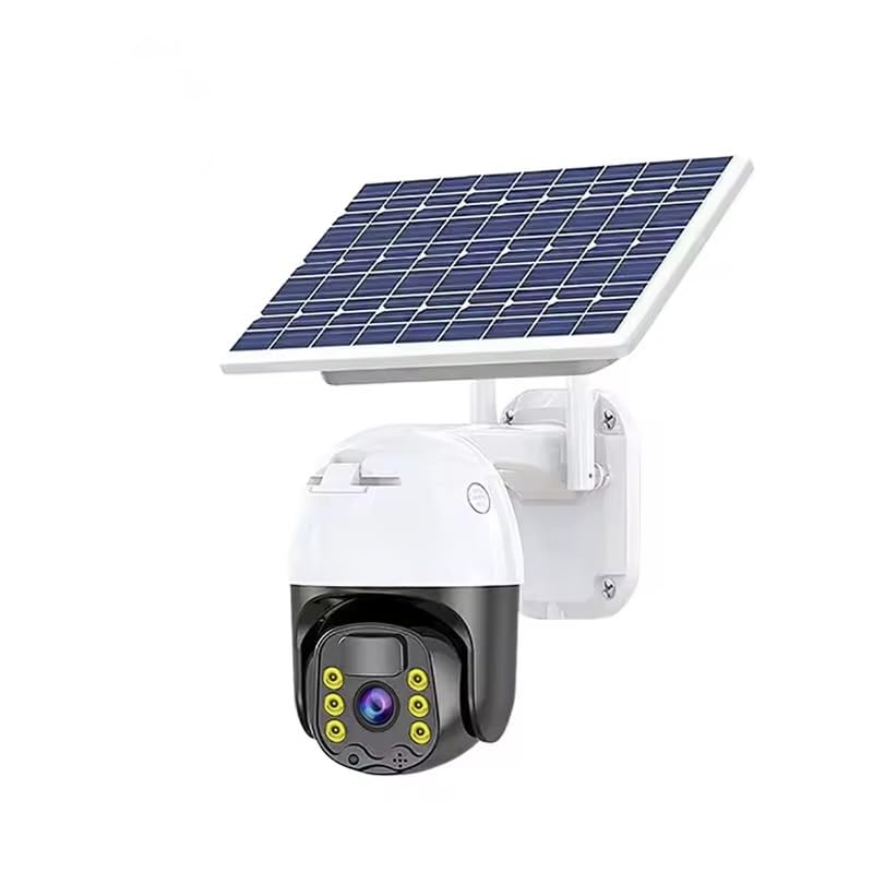 4G Carte SIM Caméra solaire 1080P Wifi Caméra extérieure Détection PIR Alimenté par batterie Sans Fil Surveillance de sécurité Camhi Installation facile(4G Battery x 64G)