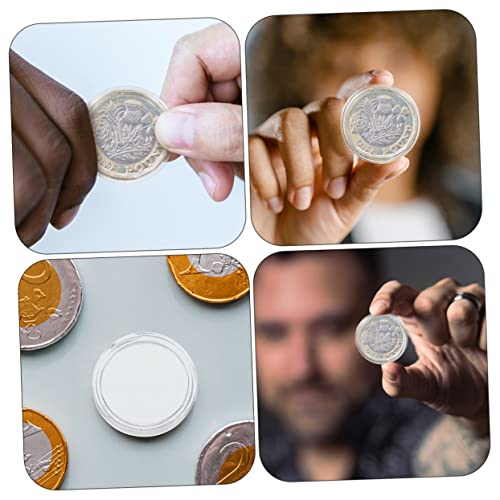Caja plástica transparente para monedas 100 unidades miniatura 6