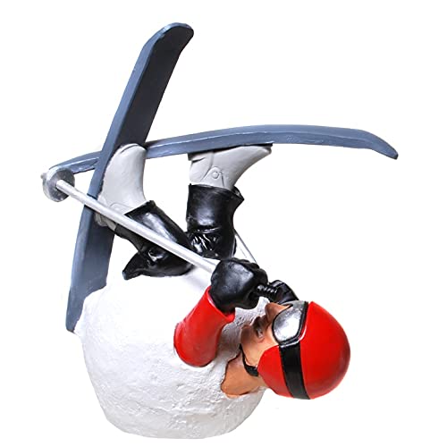 Salvadanaio a forma di sciatore sulla neve, 18 cm