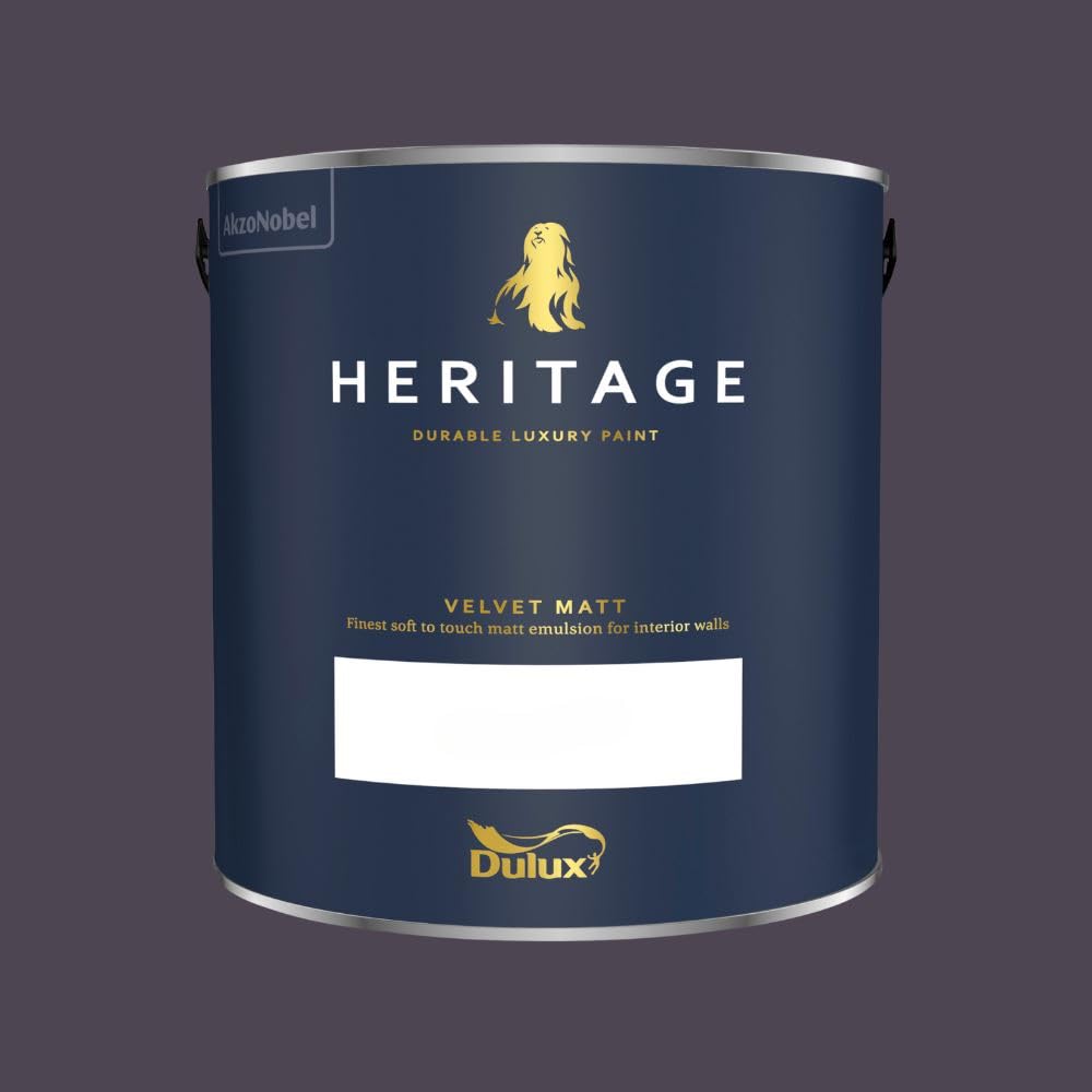 Paint Stop Mixed Colour Dulux Trade Heritage Matt Wild Blackberry 2.5L