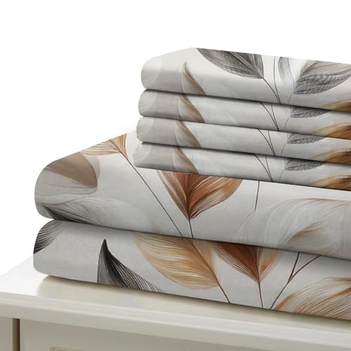 Parure de lit King effet 3D toucher microfibre super douce pour lit double - 7