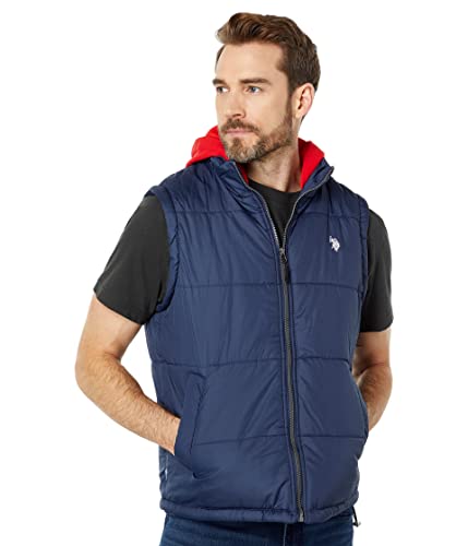 Image of U.S. POLO ASSN. Vest with Zip Sleeve Engine Red XL