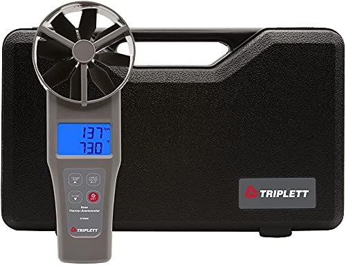 Image of Triplett CFM400 4 inch Large Vane CFM /CMM Thermo-Anemometer with Certificate of Traceability to NIST - Air Flow, Velocity, and Temperature