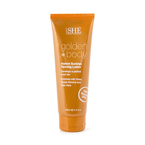 OM SHE Aromatherapy Tanning, Golden Body Tanning Lotion 200ml Vegan Friendly - Cruelty Free - No Harsh Chemicals