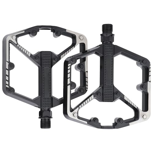 Pédales plates de vélo en alliage d'aluminium avec double roulement DU robuste