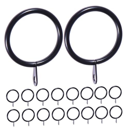 FUNOMOCYA 20 Sets Curtain Rod Rings Metal Drapery Eyelet Rings for Various Curtains Easy Install