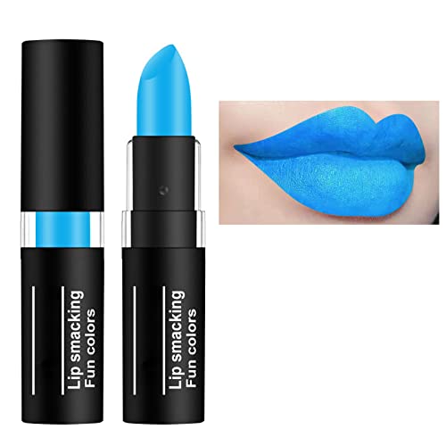 カラーリップ 口紅 黒 紫 緑 青 赤 コスプレ リップスティック カラー 落ちない 人気 韓国 風 リップクリー...