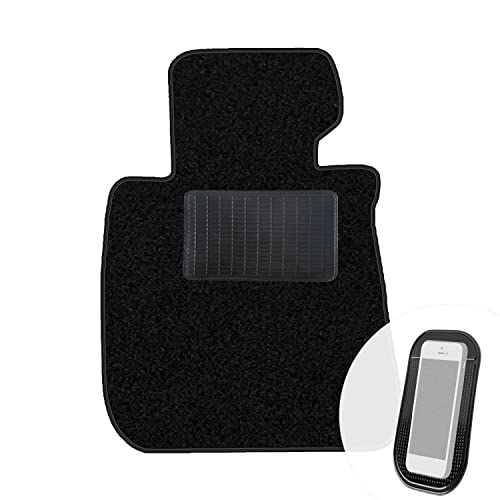 moto-MOLTICO Fahrer Fußmatte Auto Velours Fahrerseite Autoteppiche Schwarz Fahrermatte 1-teilig...