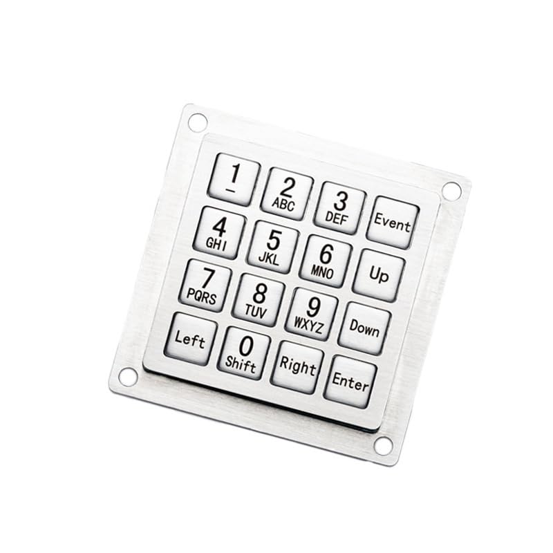 Tastiera in acciaio inossidabile metallico, mini tastierino numerico compatto a 16 tasti(USB)