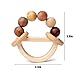 Baby Rattles 0-6 Months Wooden Toys for Babies 6-12 Months Montessori Wood Color Baby Rings for Newborn 0 3 6 12 Month Toddler Toys