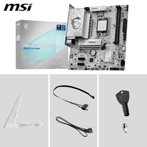 Image of H810M Gaming WIFI6E Motherboard, mATX - Supports Intel Core Ultra Processors (Series 2), LGA 1851 - DDR5 Memory Boost 6400+ MT /s OC, 1 x PCIe 5.0 x16, 1 x M.2 Gen4, 2.5G LAN, Wi-Fi 6E