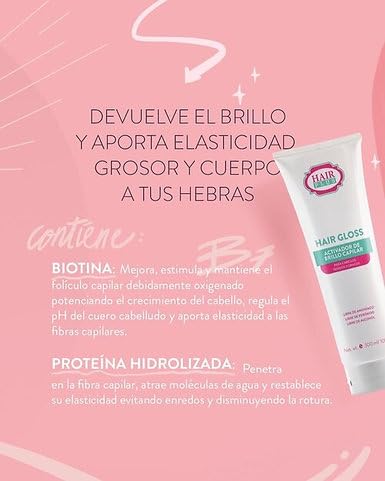 Hair Plus Hair Gloss – Brillo para Cabello Opaco o Teñido – No Color Added, Family Friendly – Apto para Niñas y Embarazadas – High Shine Treatment for Dull or Colored Hair