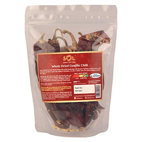 Sol Whole Dried Guajillo Chillies with stem, 60g