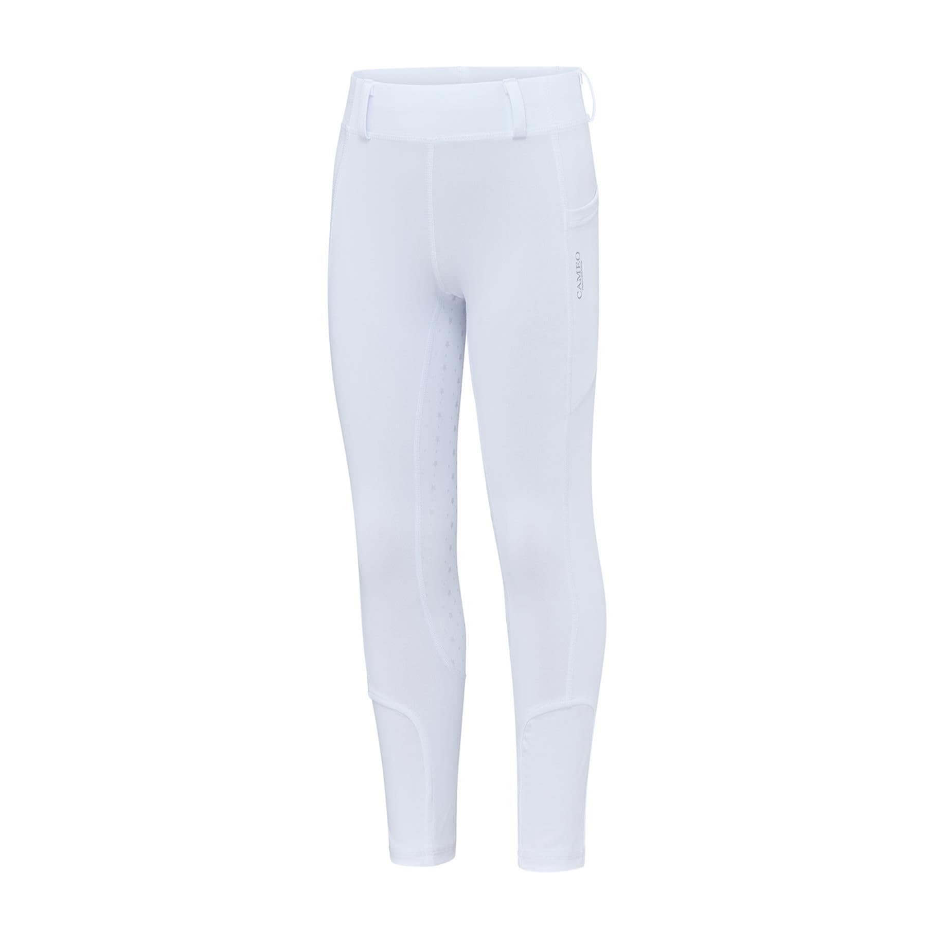 Cameo Equine Junior Performance Tights 26 Inch Waist White