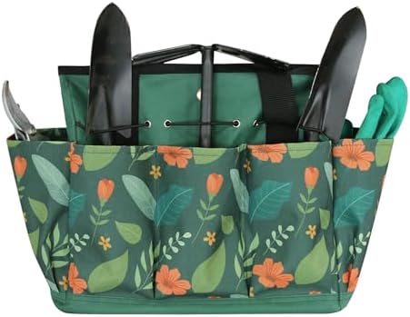 Garden Tool Organizer Bag, Portable Garden Tote with Handle, Oxfo...